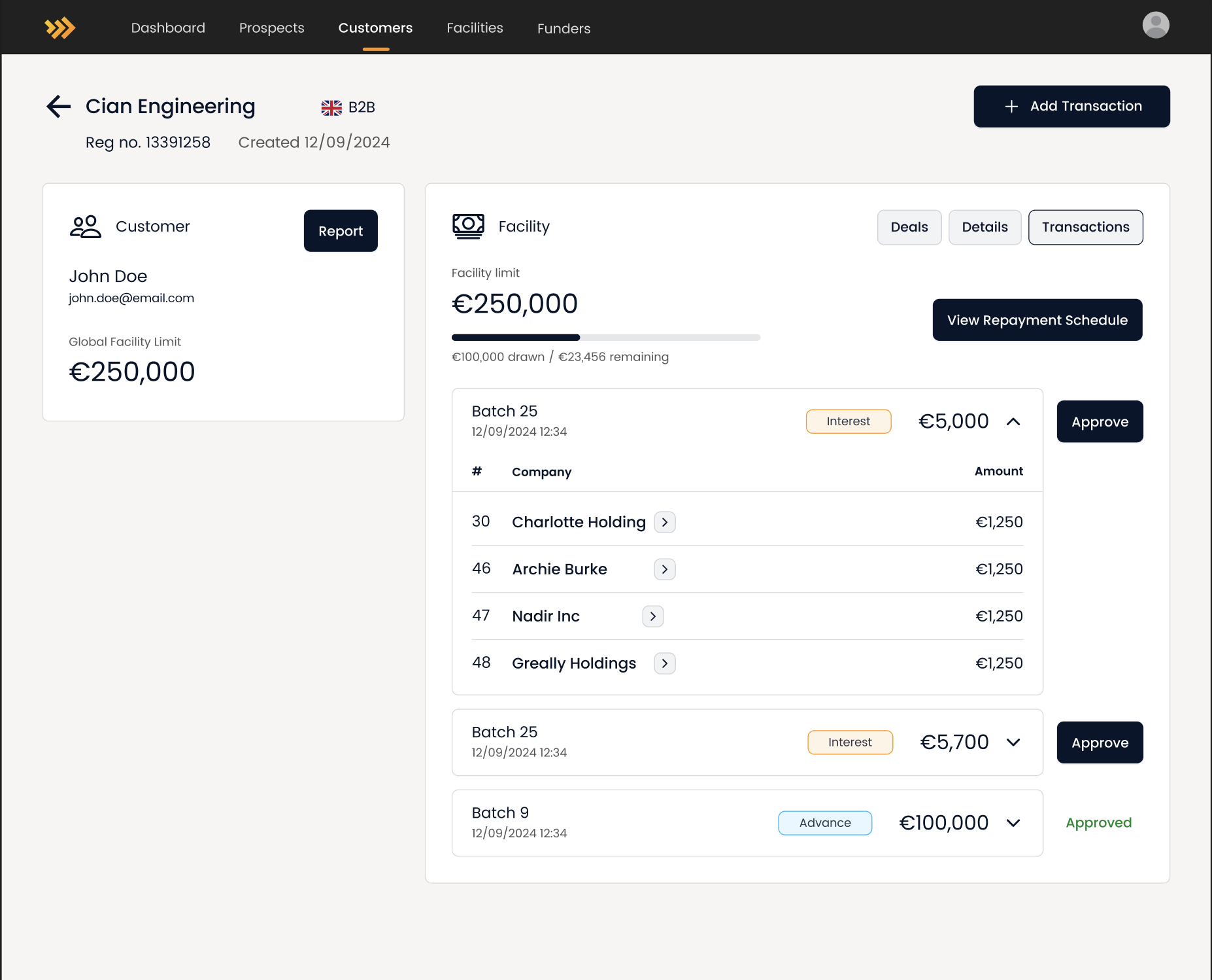 Banking Platform & Ledger — product screenshot